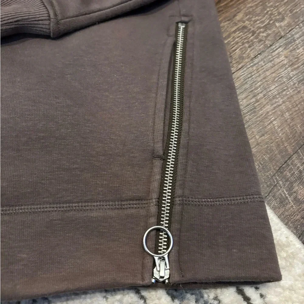 ATHLETA Size XXS Brown DOUBLE COZY KARMA Funnel-Neck Sweatshirt Sweater Women’s - Picture 3 of 6